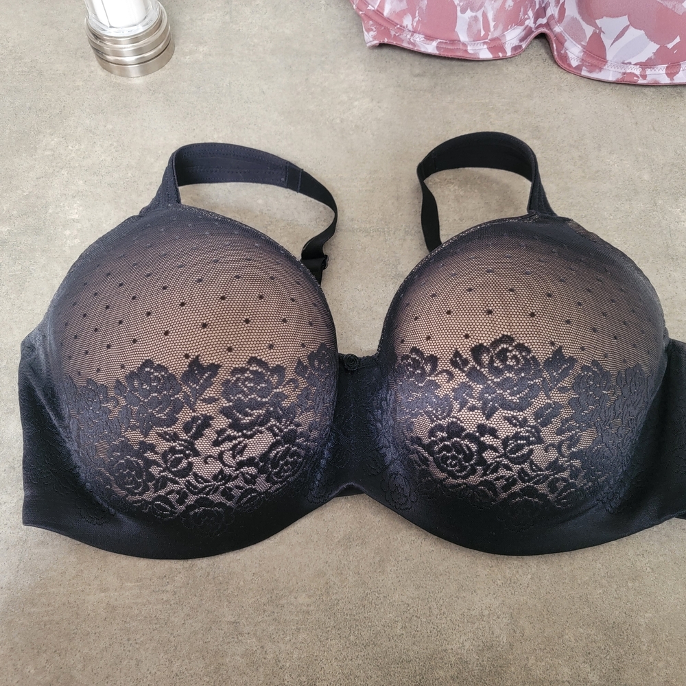 Soma Black Lace Full-Coverage Bra
